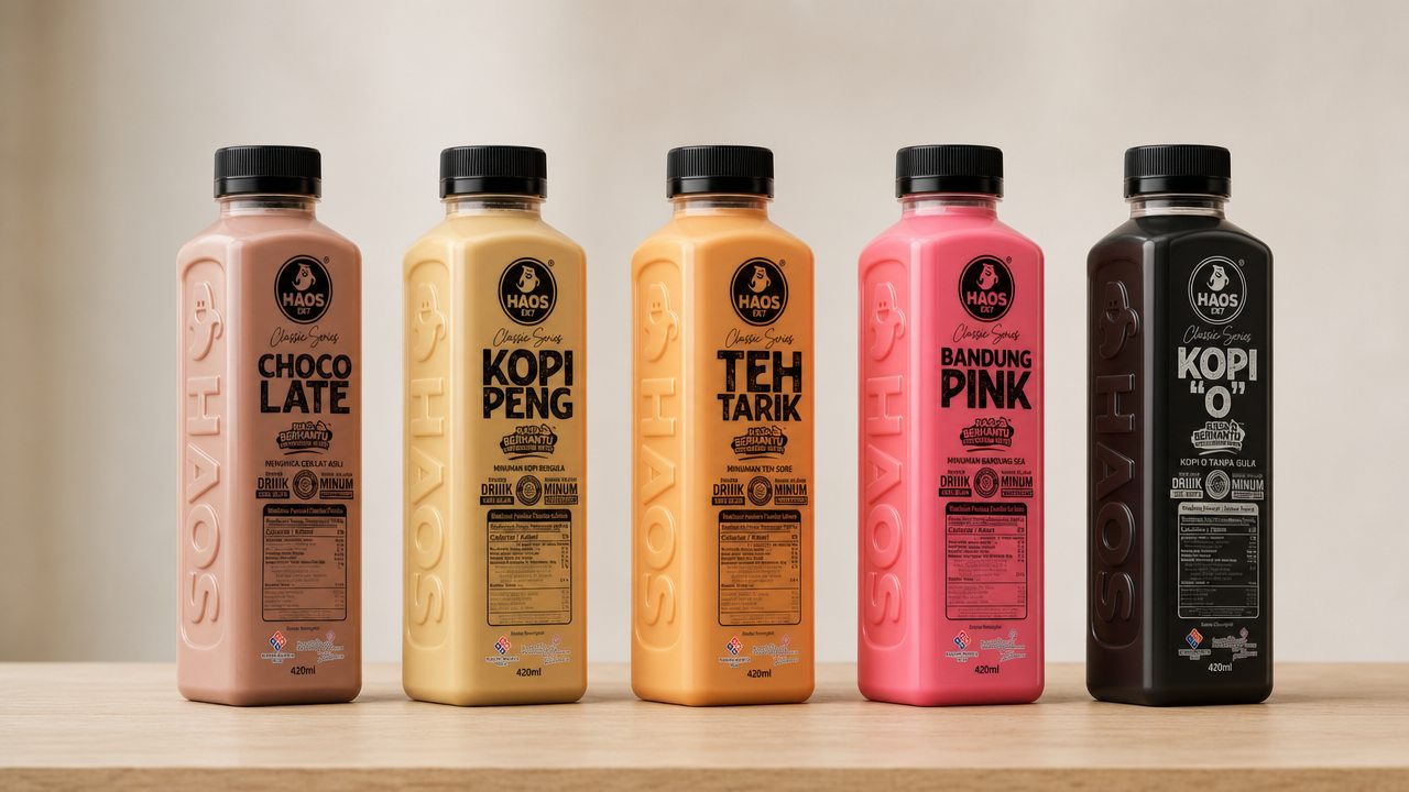Haos Ek? bottled drinks on ice